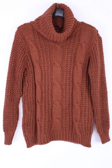 SWETER Z GOLFEM-RZUCA TORSADE 0354 CAMEL