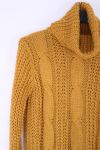 PULL COL ROULE TWIST 0354 MUSTARD