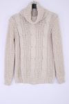 PULL COL ROULE TORSADE 0354 BEIGE