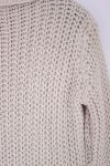 PULL COL ROULE TORSADE 0354 BEIGE