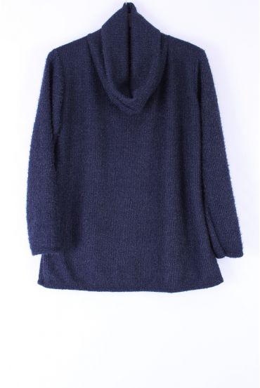 LARGE SIZE PULL COL ROULE 0360 NAVY