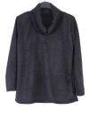 GRANDE TAILLE PULL COL ROULE 0360 NOIR