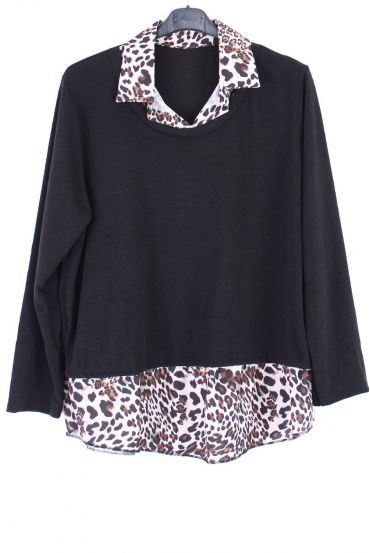 LARGE SIZE SWEATER SHIRT 0364 BLACK