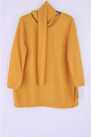 GROßER PULLI + SCHAL 0362 SENF