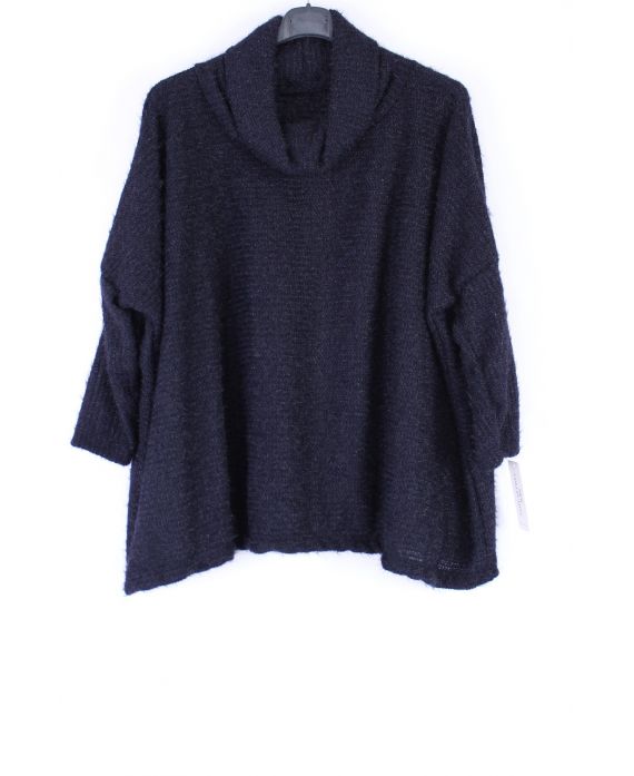 LARGE SIZE PULL COL ROULE 0356 NAVY