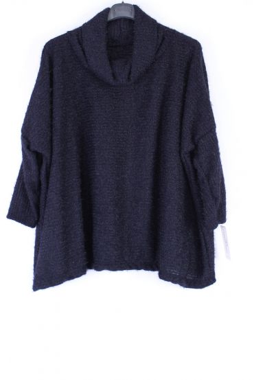 LARGE SIZE PULL COL ROULE 0356 NAVY