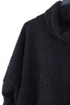 DUŻY ROZMIAR V-NECK SWETER RZUCA 0356 CZARNY