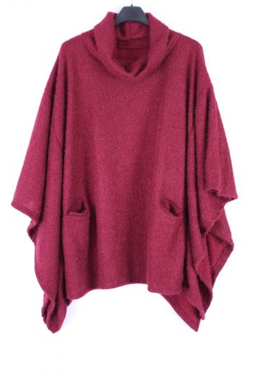 GRANDE TAILLE PULL 2 POCHES 0355 BORDEAUX