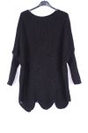 PULL MAILLE AJOURE 0375 NOIR