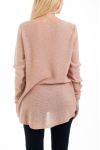 KNIT PULLOVER AJOURE 0376 PINK