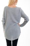 KNIT PULLOVER AJOURE 0376 GREY
