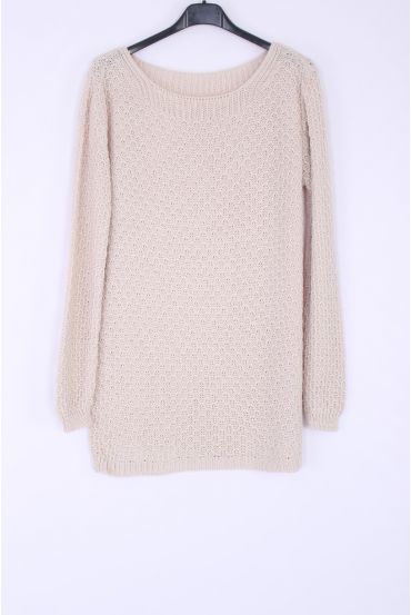 KNIT PULLOVER 0377 BEIGE