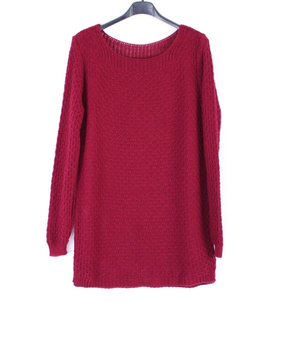 KNIT PULLOVER 0377 BORDEAUX