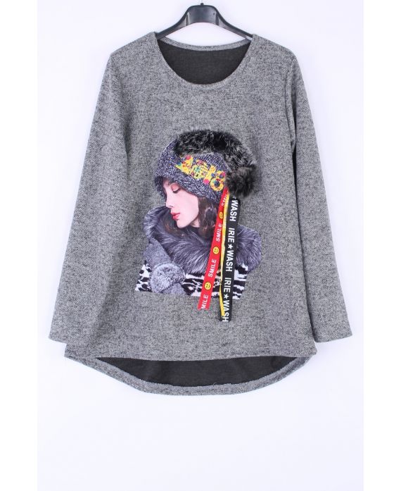 SWEATER WOMAN 0385, GREY