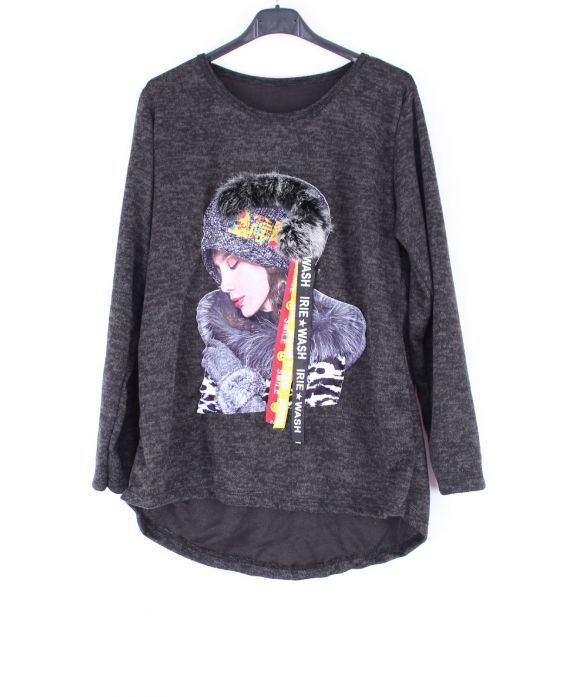 SWEATER WOMAN 0385-BLACK