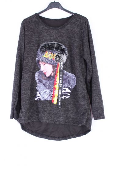 SWEATER WOMAN 0385-BLACK