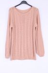 KNIT PULLOVER TWIST 0378 ROZE