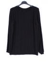 PULL MAILLE TORSADE 0378 NOIR