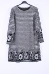 GRANDE TAILLE ROBE IMPRIMEE 0374 GRIS