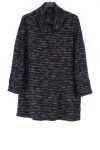 DUŻY ROZMIAR V-NECK SWETER RZUCA 0347 CZARNY