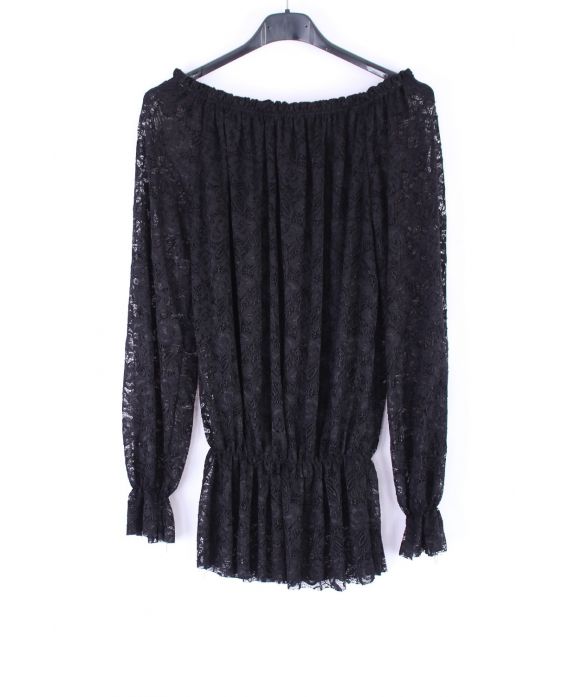 LACE TOP SHOULDERS DENUDEES 0404 BLACK