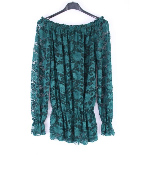 LACE TOP SHOULDERS DENUDEES 0404 GREEN