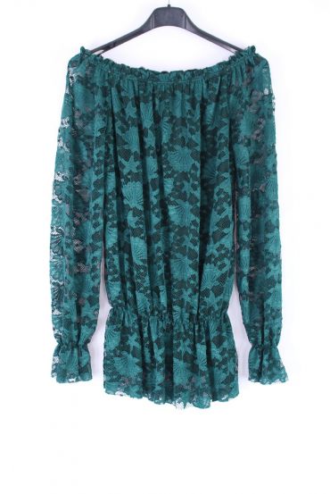 LACE TOP SHOULDERS DENUDEES 0404 GREEN