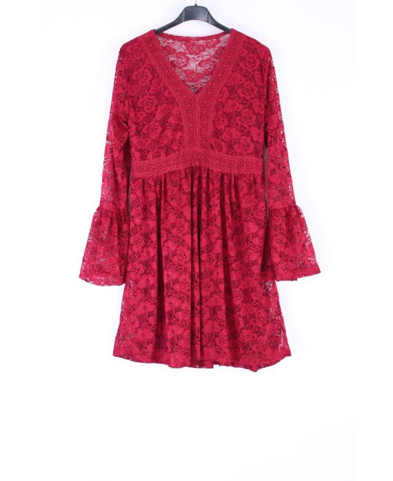 DRESS LACE BOHEME 0403 BORDEAUX