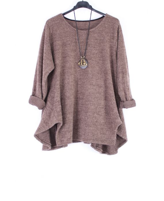 LARGE SIZE TUNIC 0314 TAUPE