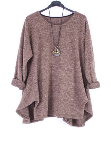 LARGE SIZE TUNIC 0314 TAUPE