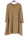 LARGE SIZE SWEATER TUNIC 0321 MUSTARD