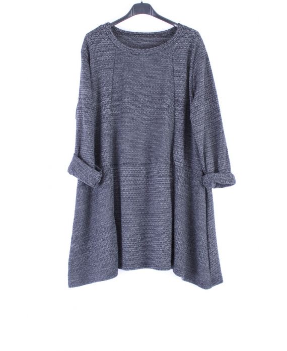 LARGE SIZE SWEATER TUNIC 0321 MARINE