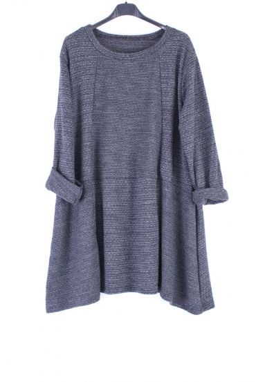 LARGE SIZE SWEATER TUNIC 0321 MARINE