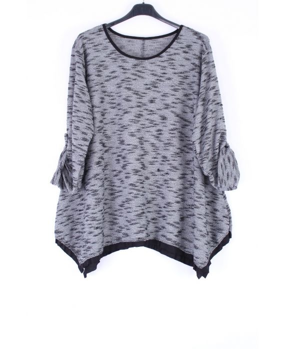 LARGE SIZE SWEATER TUNIC 0322 GREY