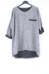 GRANDE TAILLE PULL ARGENTE 0315 GRIS