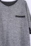 GRANDE TAILLE PULL ARGENTE 0315 GRIS