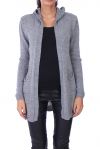 CON CAPPUCCIO SWEATJACKET 0247 GRIGIO