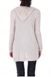 CON CAPPUCCIO SWEATJACKET 0247 BEIGE