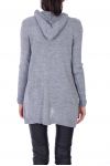 CON CAPPUCCIO SWEATJACKET 0247 GRIGIO