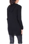 CON CAPPUCCIO SWEATJACKET 0247 NERO