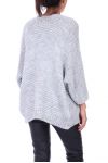 GILET GROSSE MAILLE 0147 GRIS