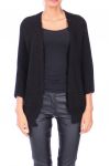 GILET GROSSE MAILLE 0147 NOIR