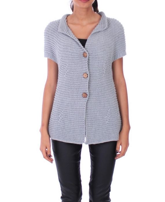 GILET IN MAGLIA 0260 GRIGIO