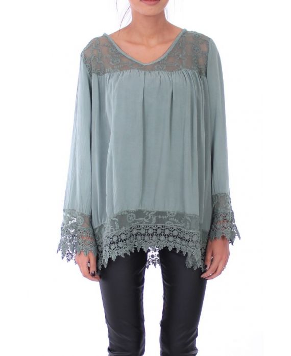 TUNIC EMPIECEMENT LACE 0279 KHAKI