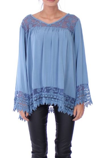 TUNIEK EMPIECEMENT KANT 0279 BLAUW