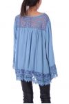 TUNIC EMPIECEMENT LACE 0279 BLUE