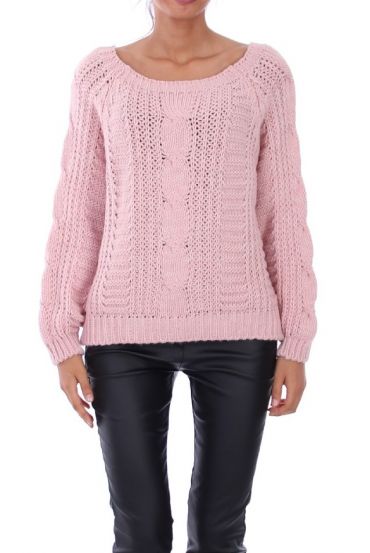 PULLOVER MAGLIE LARGHE 0149 ROSA