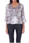 BLOUSE REPTIELEN SATINEE 0131 BEIGE
