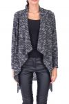 GILET TISSU CHINE 0228 NOIR