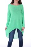 SWEATER TUNIC FINE MESH 0500 FLUO GREEN